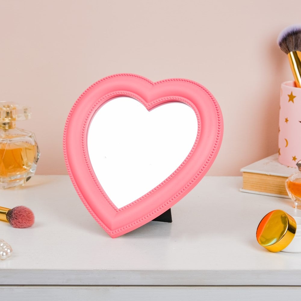 Hearty Desk Mirror Pink Small