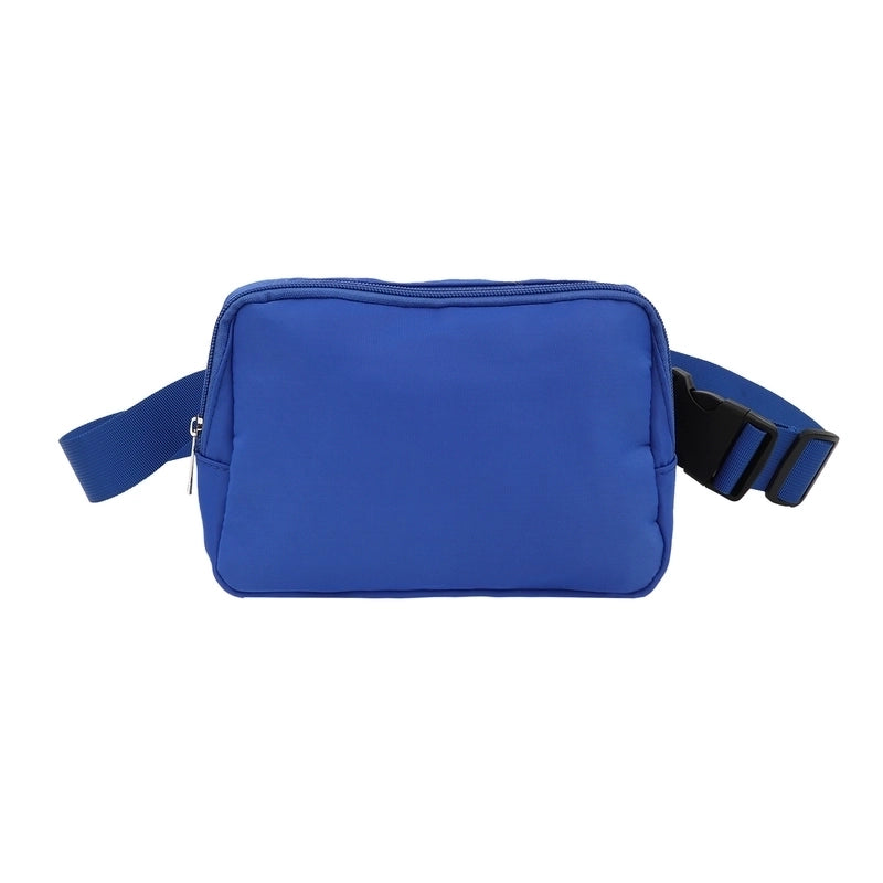 Women's Classic Style Solid Color Nylon Waterproof Waist Bags
