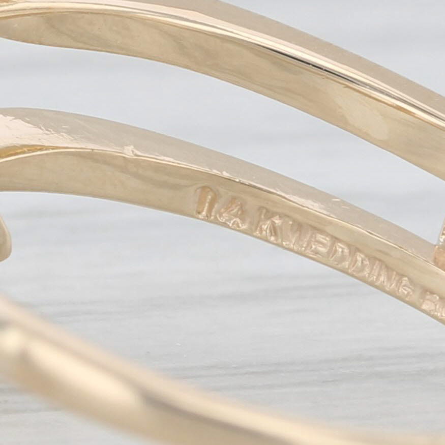 0.12ctw Diamond Ring Jacket Guard 14k Yellow Gold Size 10.75 Bridal