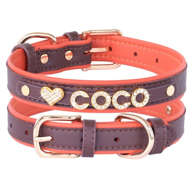 Personalized Rhinestone Dog Cat Collar