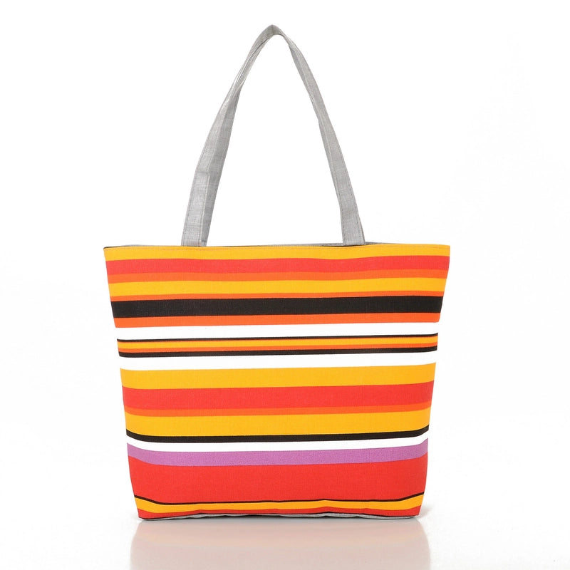 500 Pieces Women's Medium Canvas Rainbow Basic Classic Style Zipper Canvas Bag