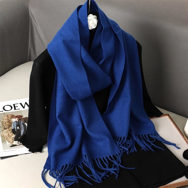 Women's Elegant Solid Color Imitation Cashmere Scarf