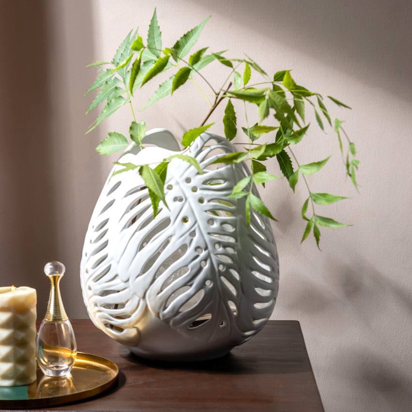 Birch Ceramic Vase Medium - White