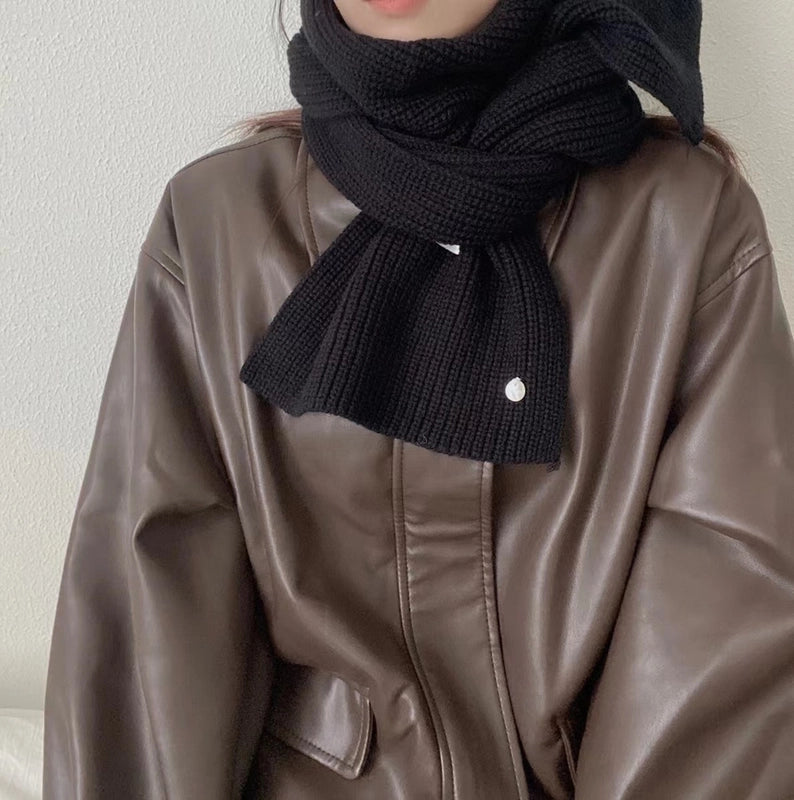 Women's Basic Minimalist Classic Style Solid Color Artificial Wool Acrylic Blend Scarf