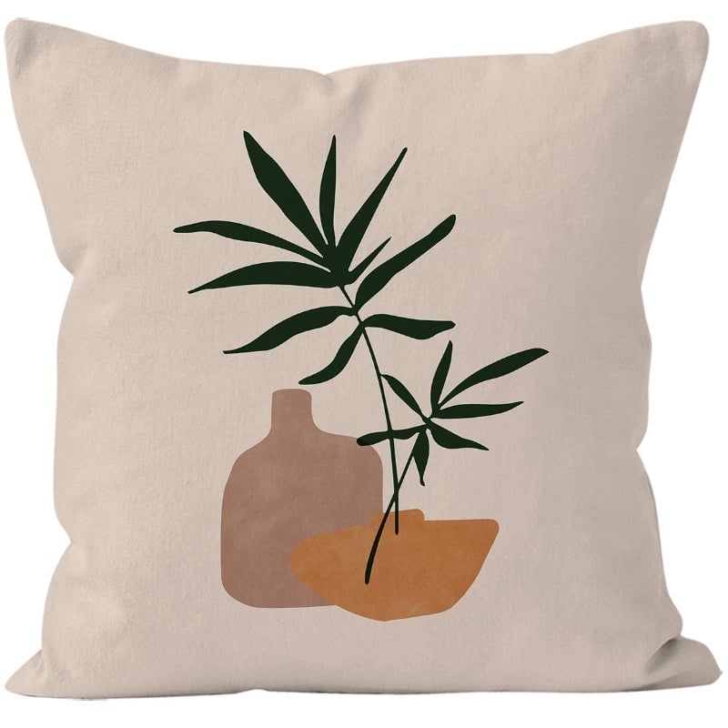 Preppy Style Minimalist Classic Style Color Block Super Short Velvet Pillow Cases