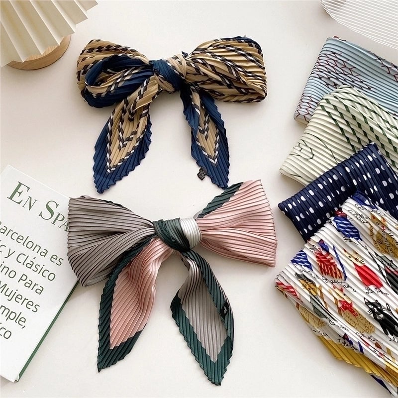 Women's Sweet Color Block Polyester Printing Silk Scarf