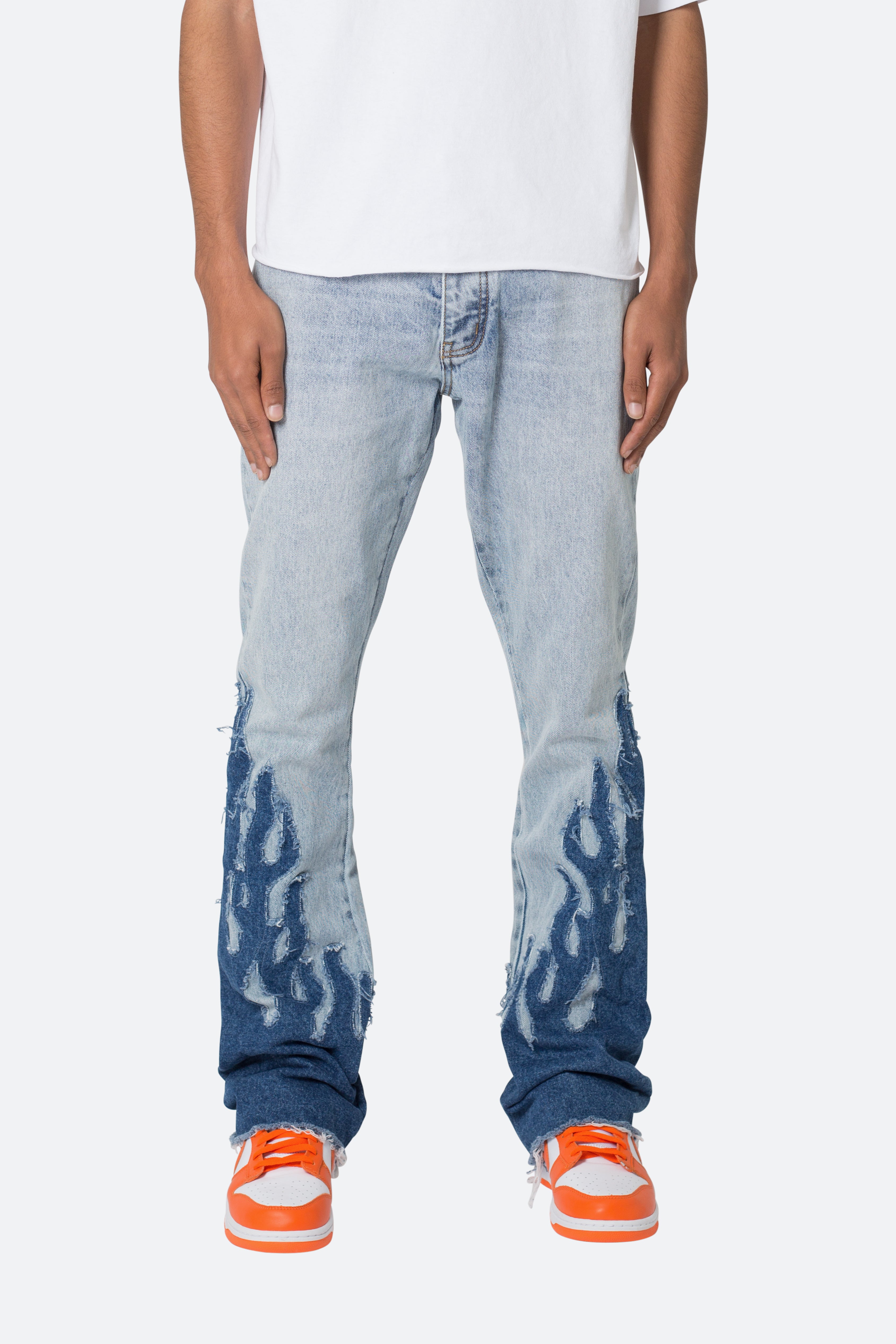 B556 Flame Flare Denim - Blue