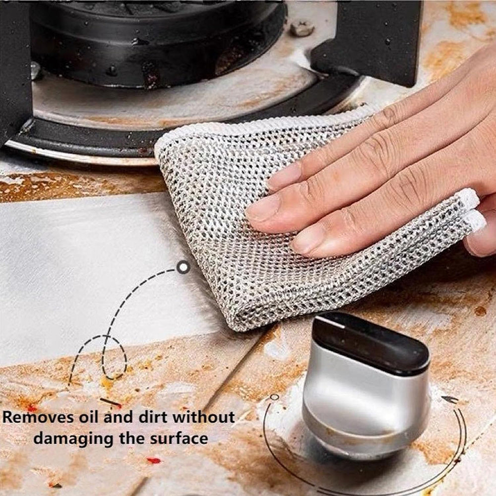 Non Scratch Wire Multipurpose Scrubbing Washing Cleaning Cloth