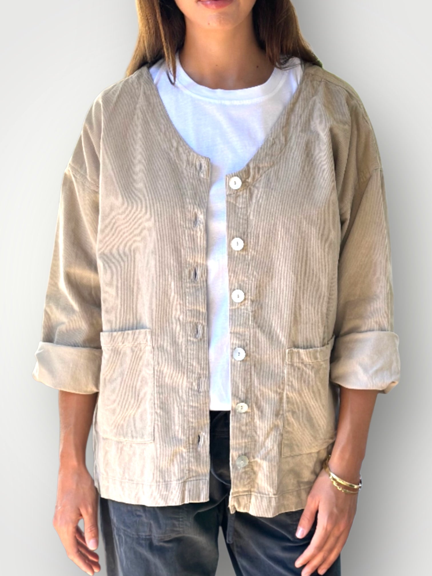 jamie jacket - almond cord