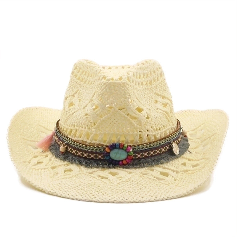 Fashion Natural Hand-woven Cowboy Straw Hat