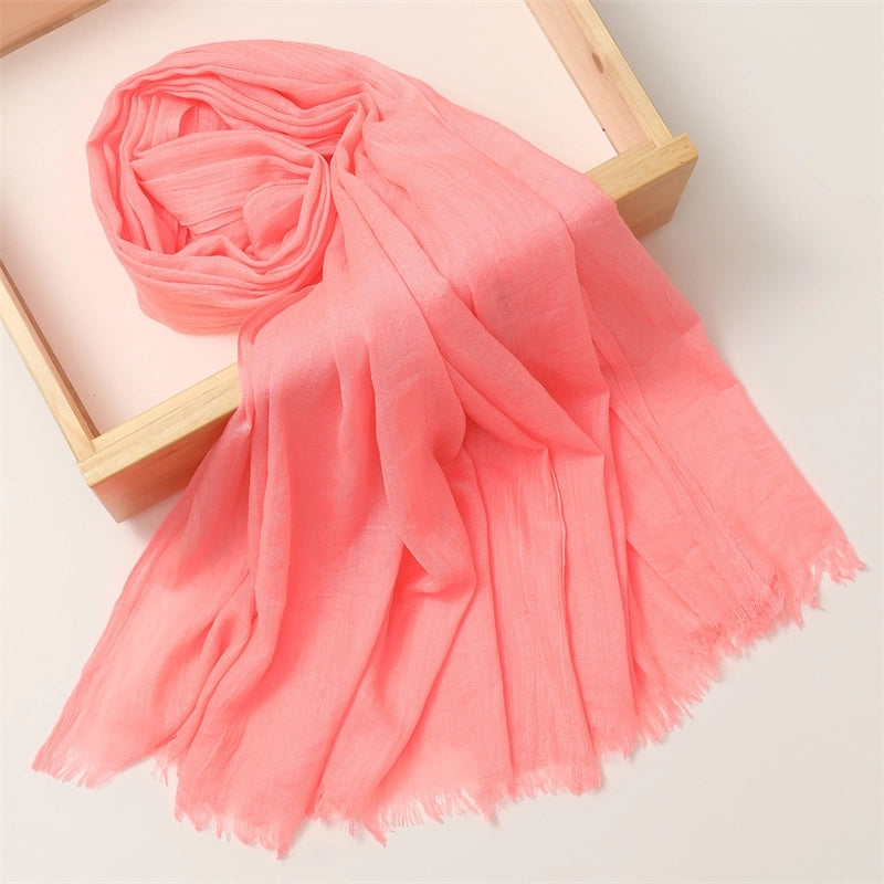 Women's Basic Solid Color Polyester Scarf