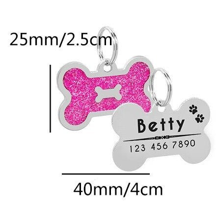 Bling Bone Personalized ID Dog Tags