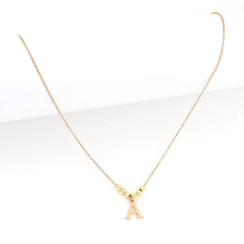 Elegant Minimalist Classic Style Letter 201 Stainless Steel 304 Stainless Steel Pendant Necklace