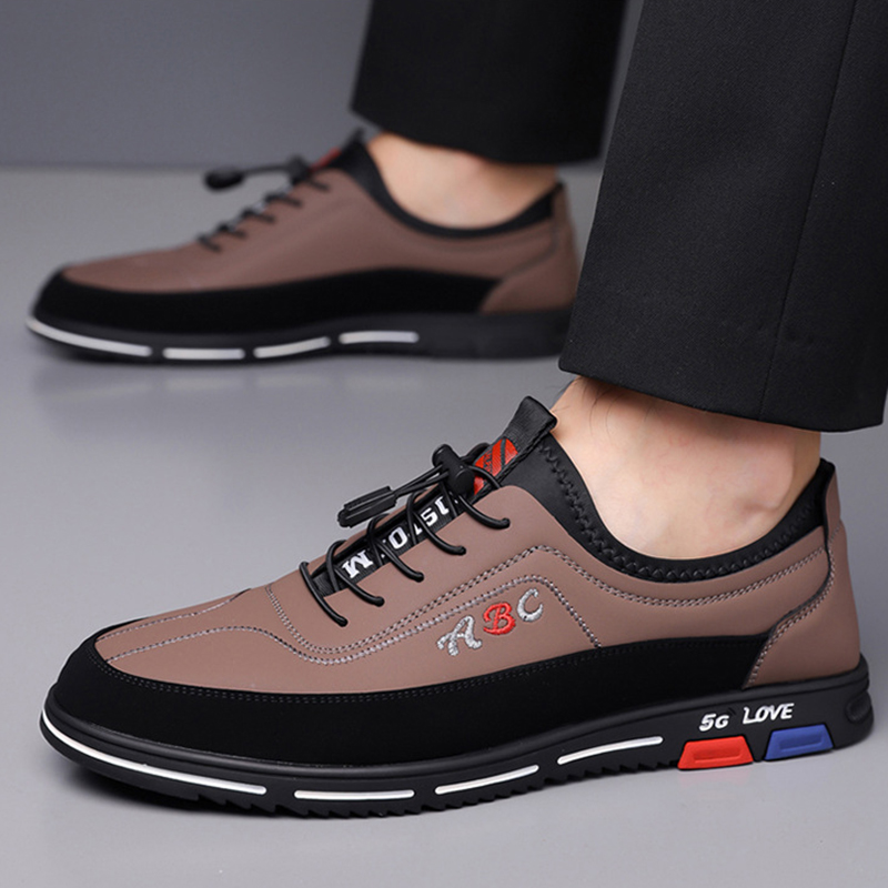 Gptsolvy Men Casual Leather Shoes Fashion Loafers Comfortable Business Male Shoes Spring Autumn Light Plus Size Footwear New Man Sneakers