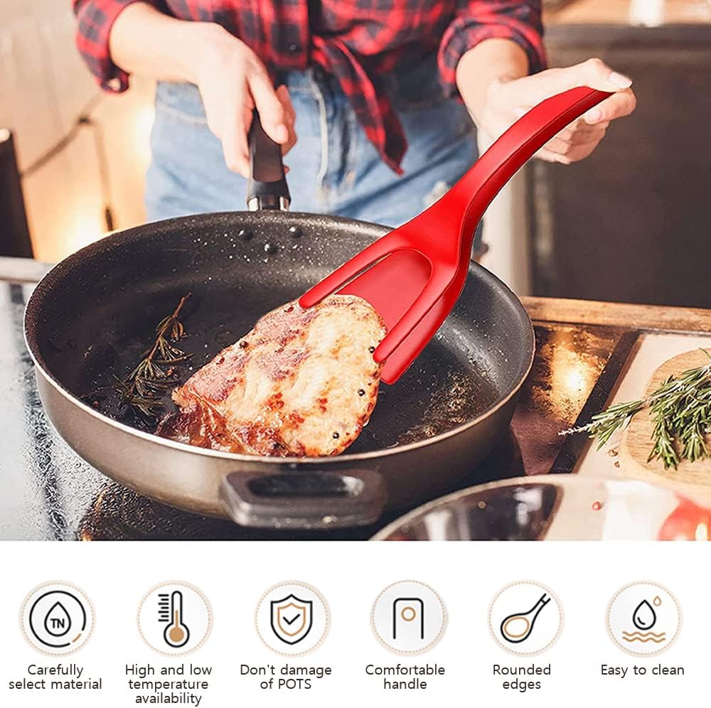 2 In 1 Kitchen Clamp Multifunctional Omelette Spatula