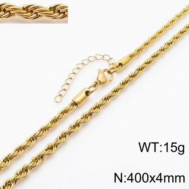 Minimalist Twist Stainless Steel Plating Necklace