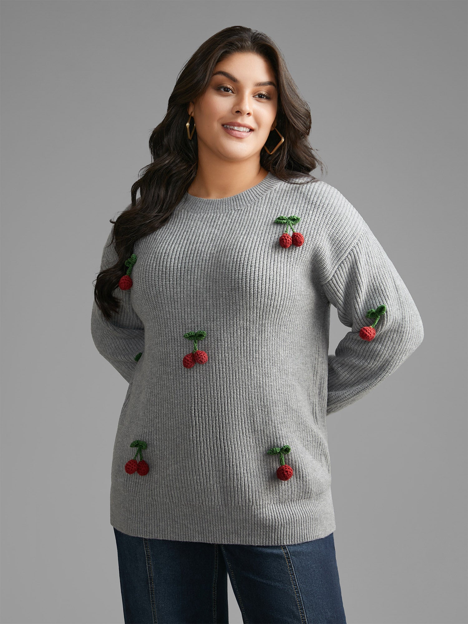 Supersoft Essentials Stereo Cherry Design Pullover