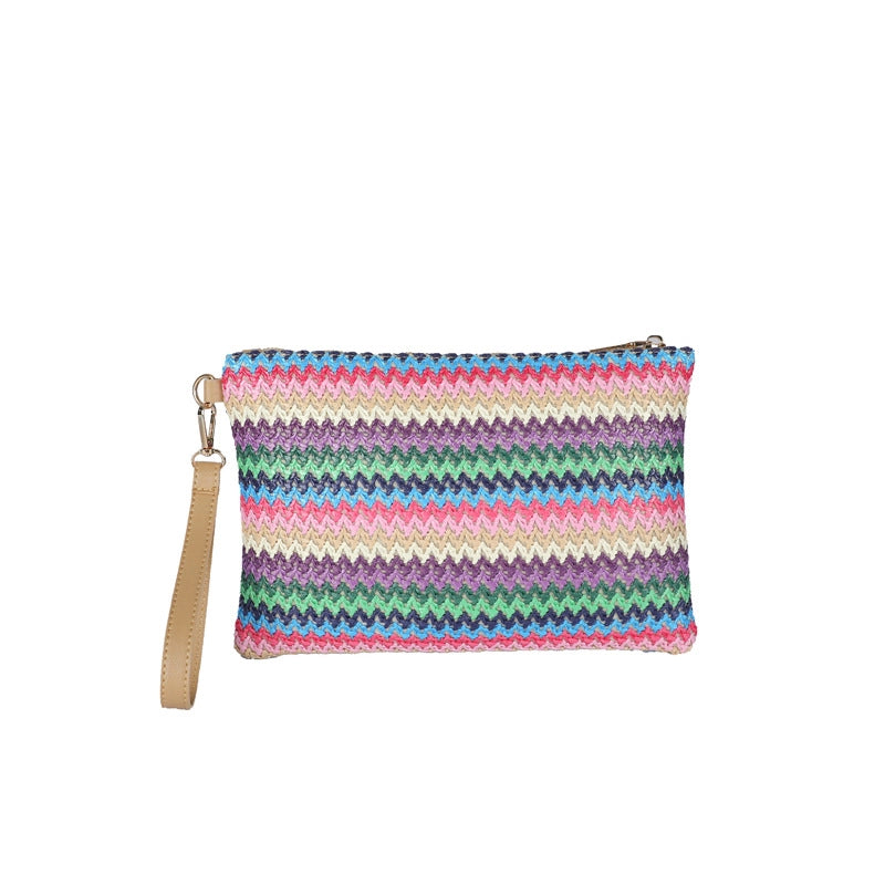 Straw Stripe Square Evening Bags