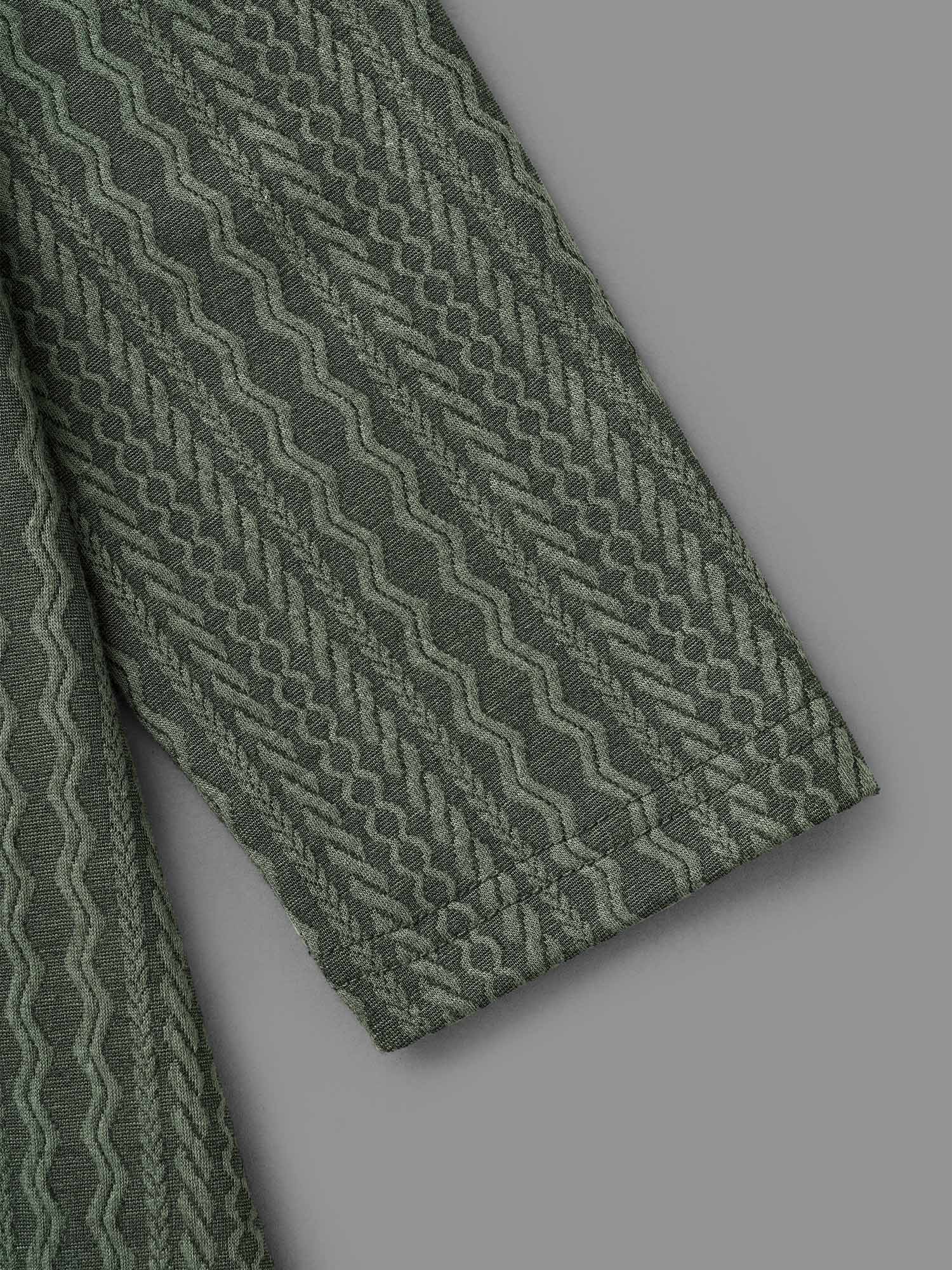 Plain Textured Keyhole Knit Dress