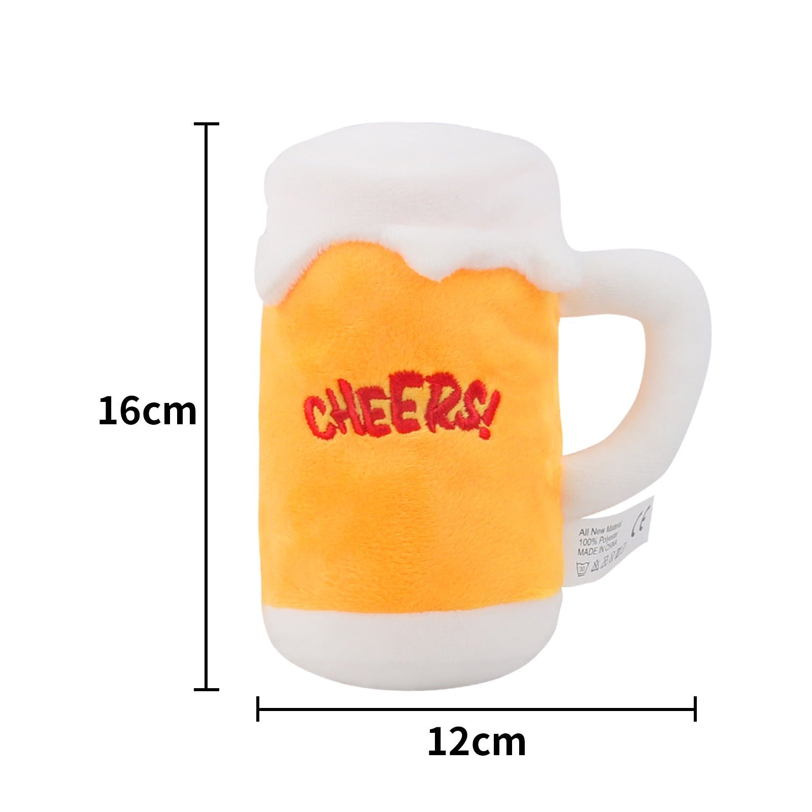 Squeaky Plush Beer Bottle Pet Toy