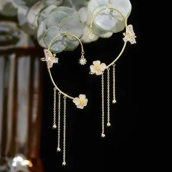 💐2023 HOT SALE💝-BUTTERFLY TASSEL STYLE ZIRCON EARRINGS | PERFECT GIFT🎁