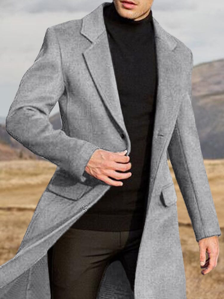 Premium Simple Solid Tweed Coat