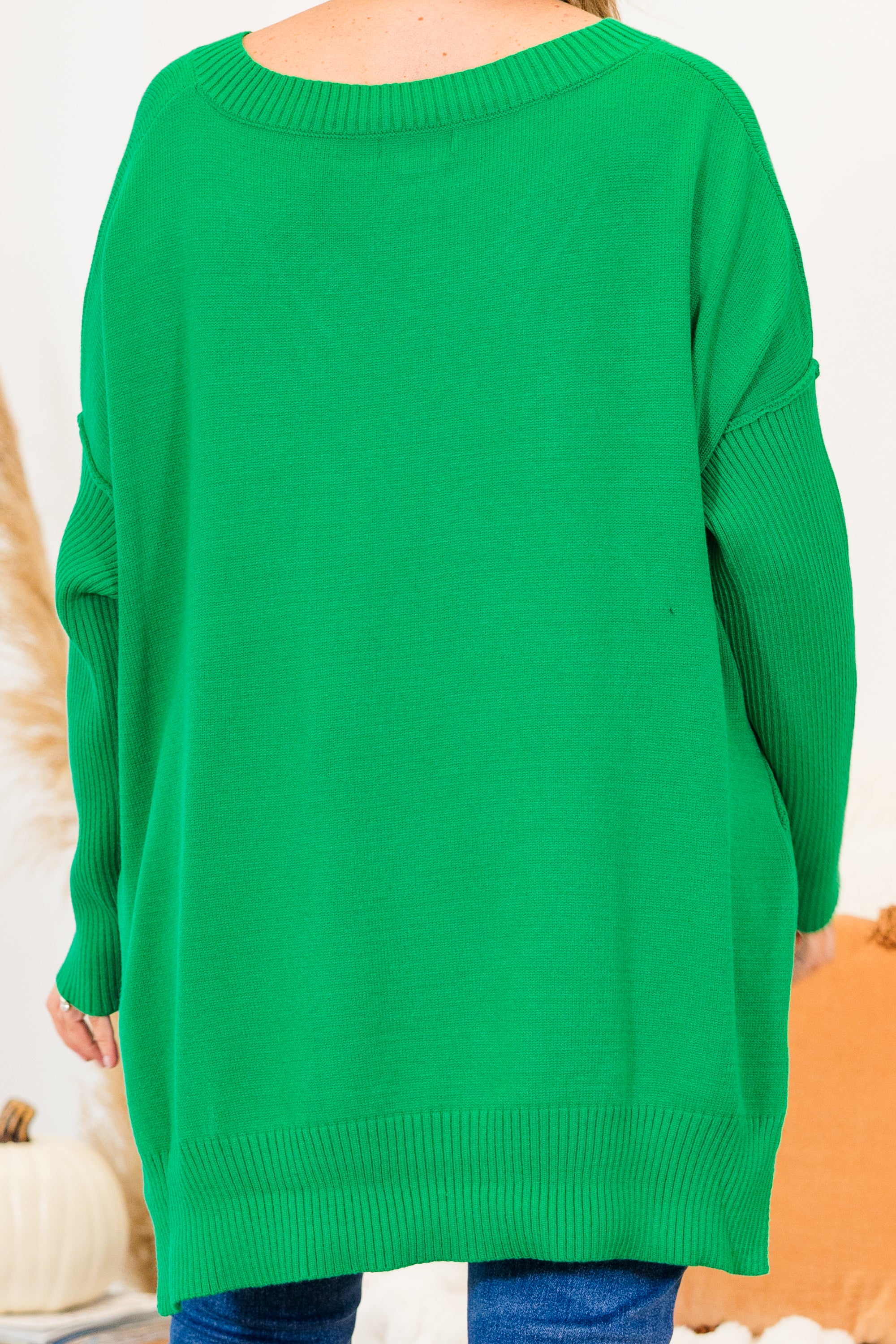 Hayride Harvest Sweater. Green