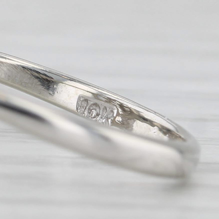 Vintage Diamond Flower Ring 10k White Gold Size 5.5 Engagement