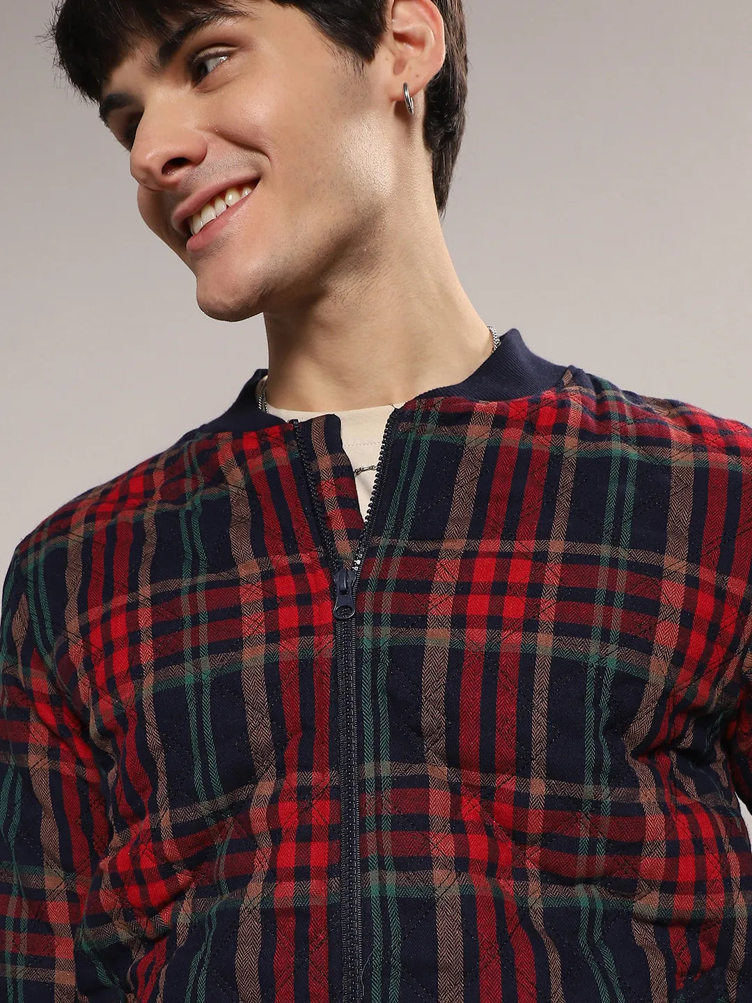 Tartan Plaid Bomber Jacket