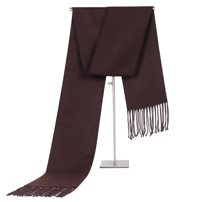 Autumn And Winter Designed New Low Price Simple Color Men's Scarf Cashmere Tassel Scarf Gift
