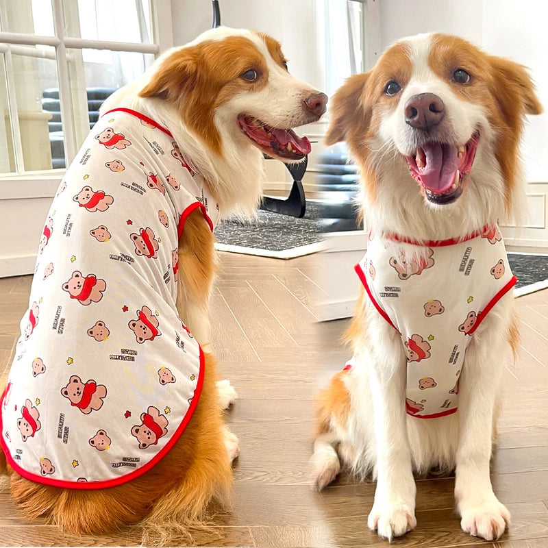 Large Dogs And Dogs 130kg Pet Clothes Mesh Vest Supplies Dog Cat Koji Golden Retriever Method Bucket Sunscreen