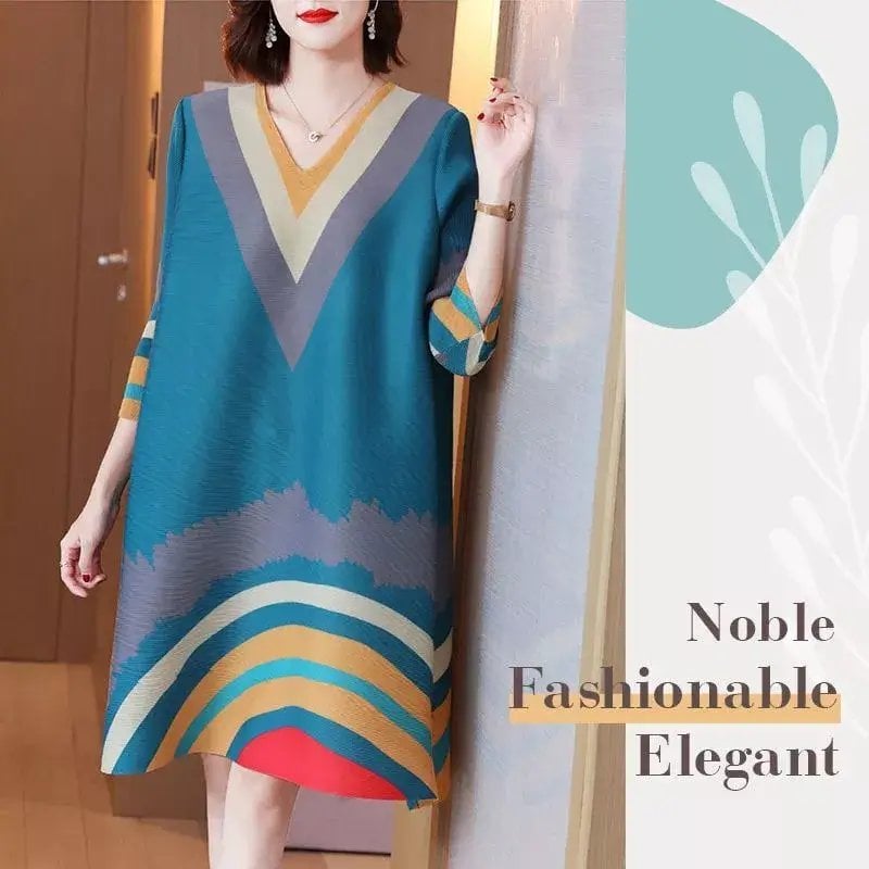 ROBE AMPLE ÉLÉGANTE NOBLE À COL EN V