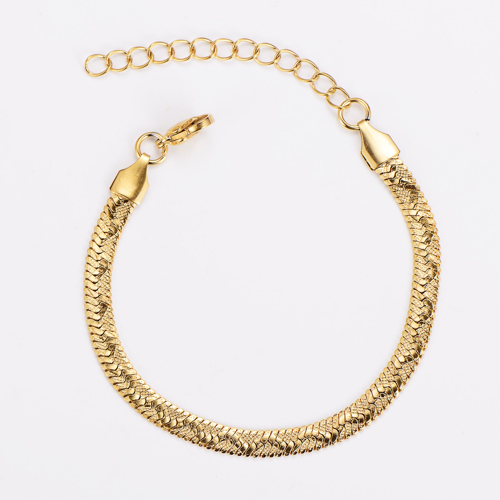 Aml Stainless Steel Batch Pattern Blade Sweater Chain Simple Ladies Clavicle Chain Fashion Flat Snake Stainless Steel Snake