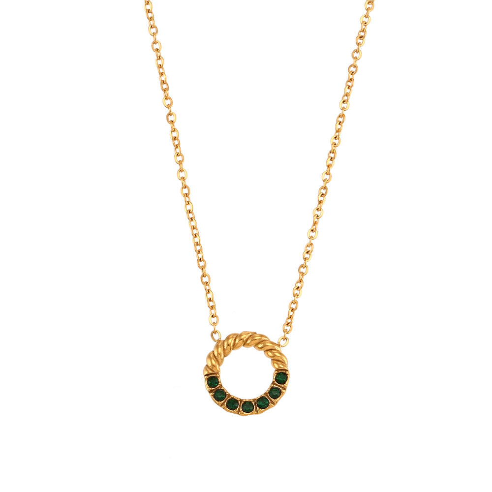 Fashion Geometric Stainless Steel 18K Gold Plated Necklaces