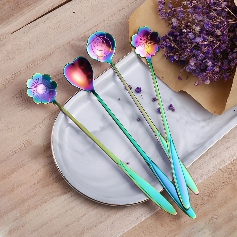 Casual Flower Stainless Steel Tableware