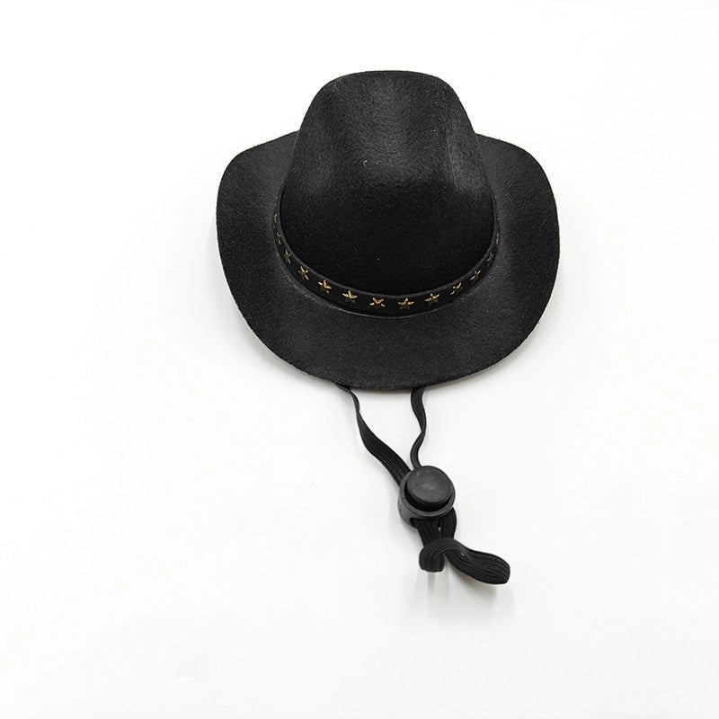 Cowboy Style Nonwoven Solid Color Pet Hat