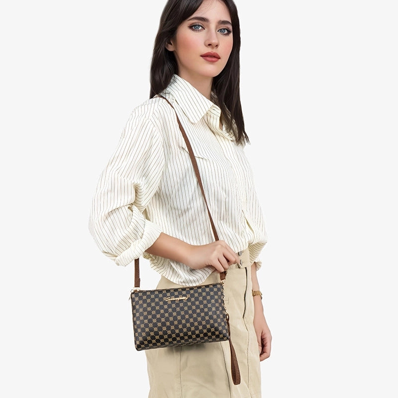 Dot Polka Dots Printed Presbyopic Women's Bag Wallet Double Cell Fashion Simple Change Packet Light Luxury Messenger Bag
