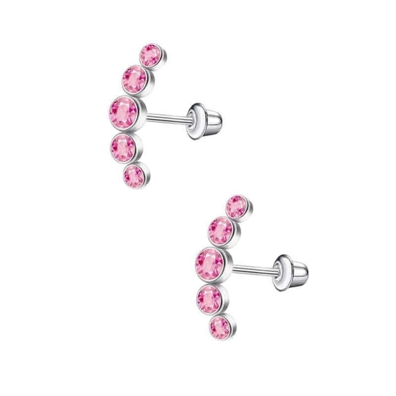 1 Pair Minimalist Cross Star Butterfly Plating Inlay Stainless Steel Zircon Ear Studs