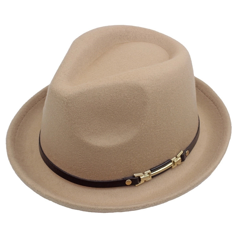 Women's Elegant Basic Minimalist Solid Color Wide Eaves Fedora Hat