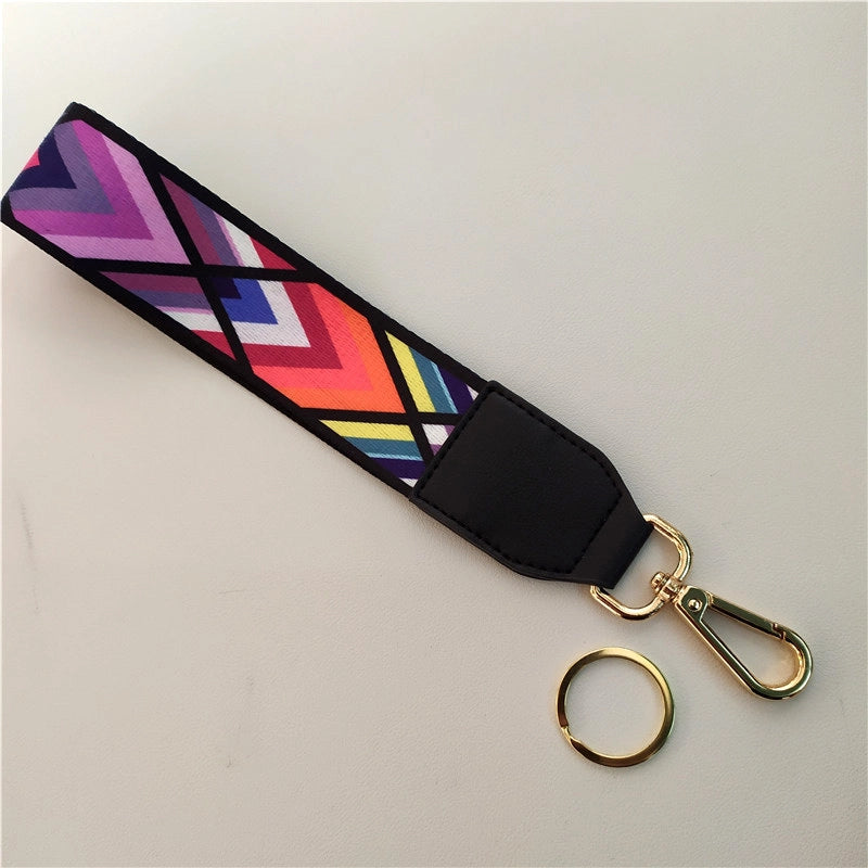 New Color Ethnic Style Hand Strap Wrist Strap Key Ring Keychain Decorative Band Accessory Strap Short Hand Bag
