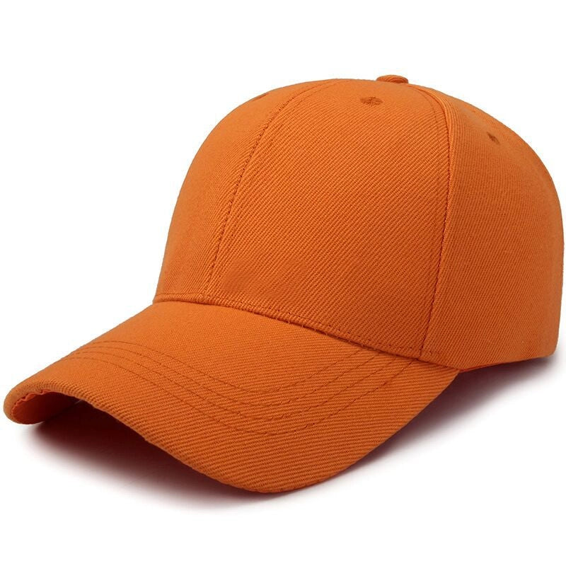Women's Minimalist Solid Color Printing Curved Eaves Baseball Cap
