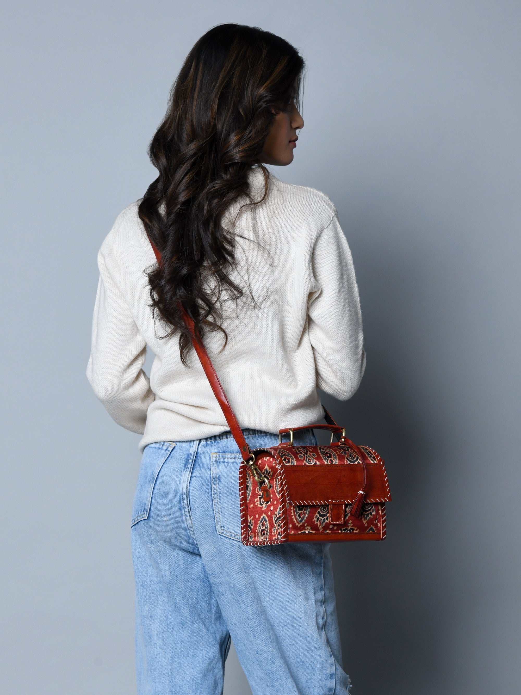 Maroon Satchel Purse