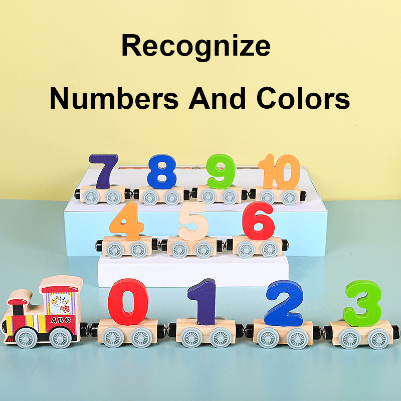 🔥  Promotion 40% OFF - Numbers And Letters Magnetic Train Puzzle Wooden Toy Car