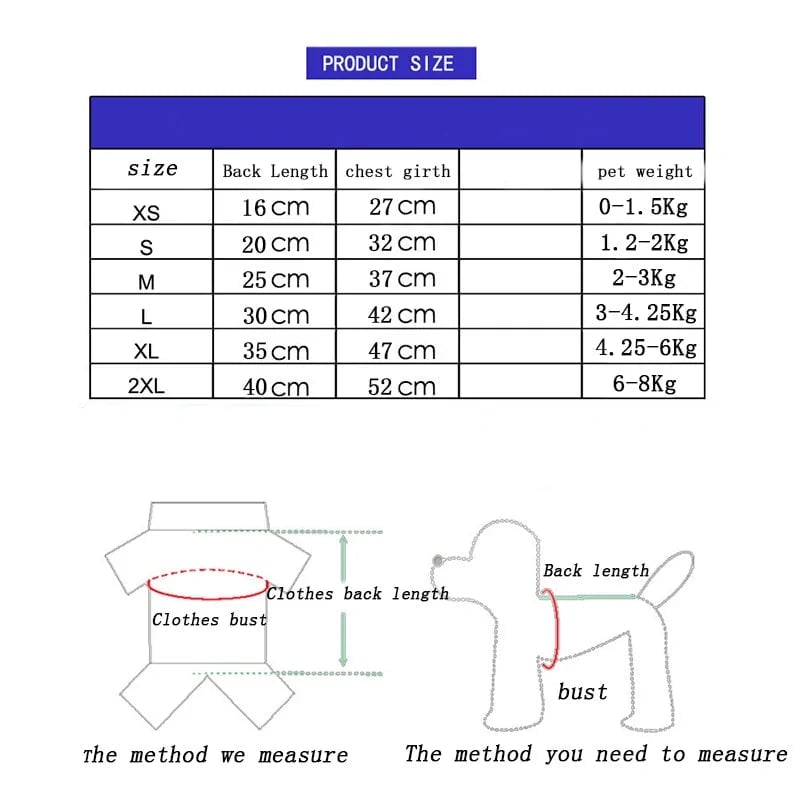 Classic Warm Puppy Pet Winter Clothes