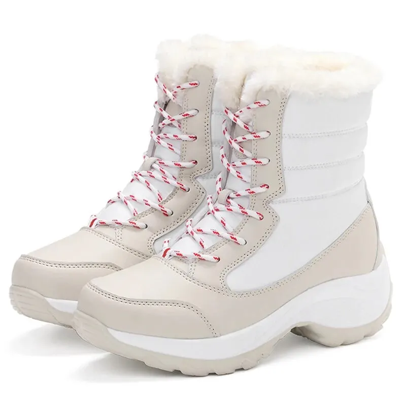 Cricsblue ugg Women Boots Waterproof Heels Boots For Winter Tren Platform Ankle Boots Keep Warm Snow Shoes Plush Outdoor Short