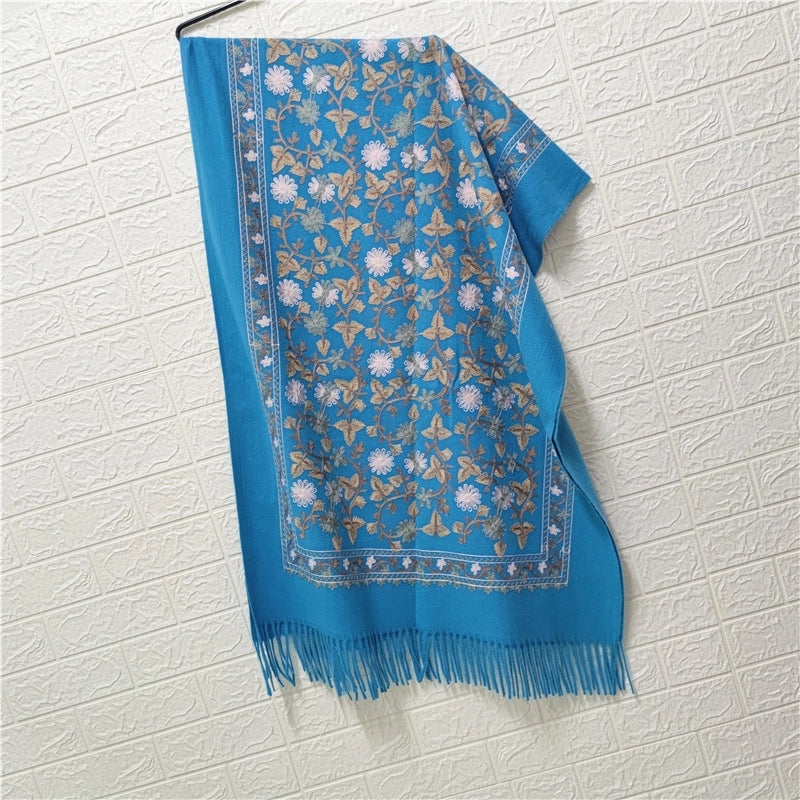 Women's Retro Ethnic Style Printing Imitation Cashmere Scarf