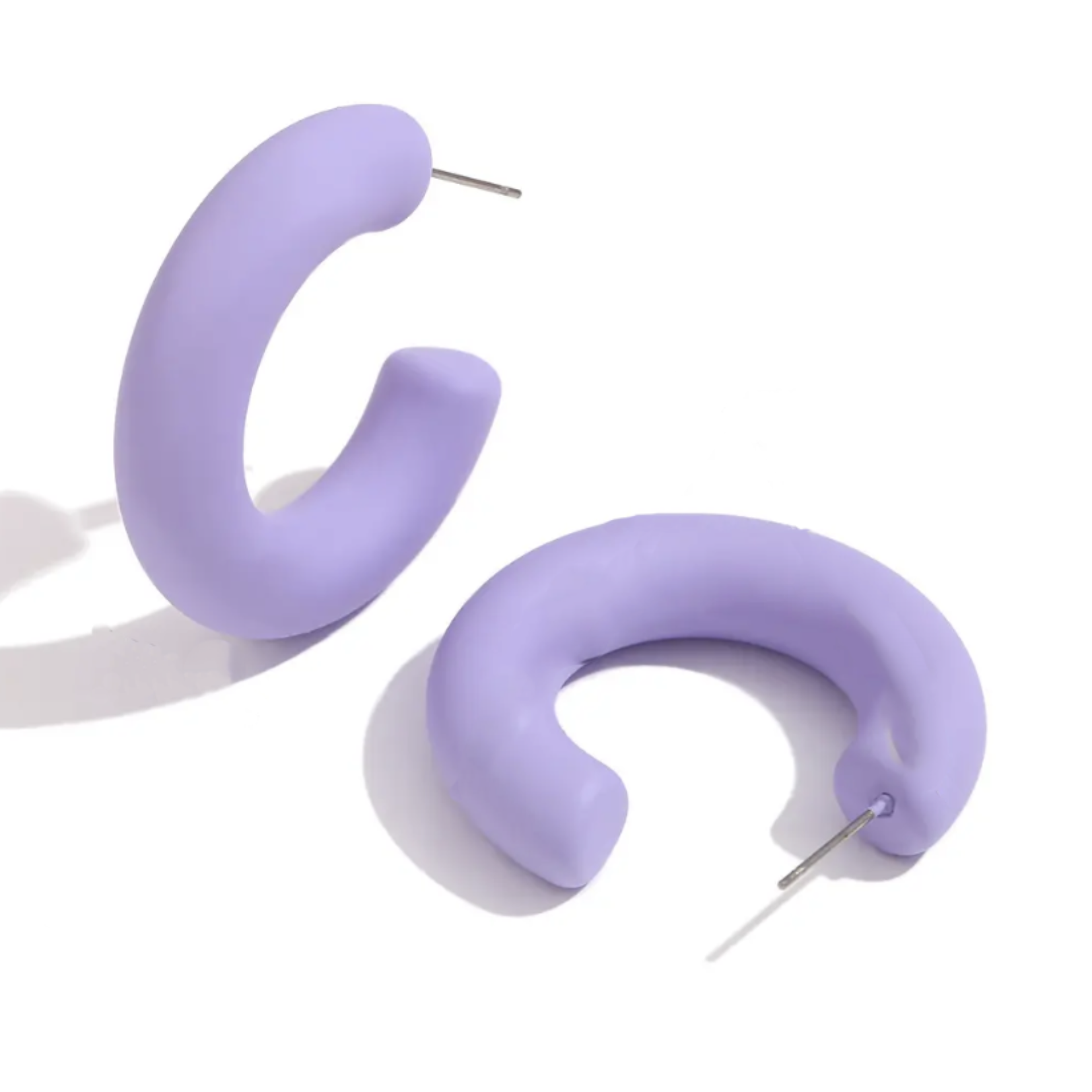 Chunky purple hoops