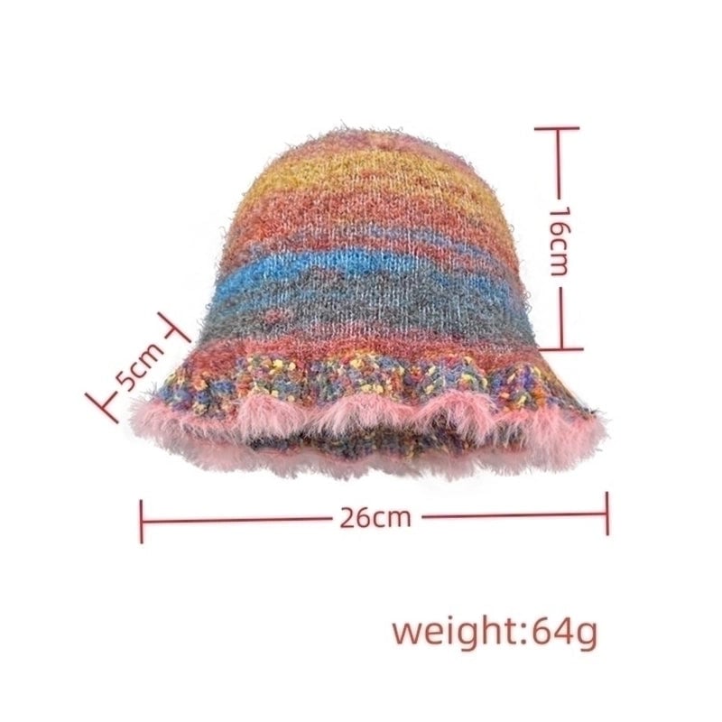 Women's Retro Bohemian Color Block Crochet Lace Wide Eaves Bucket Hat