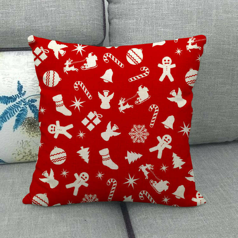 18 Cojines Merry Xmas Couch Throw Pillow Cover Case Home Sofa Decor Pillowslip