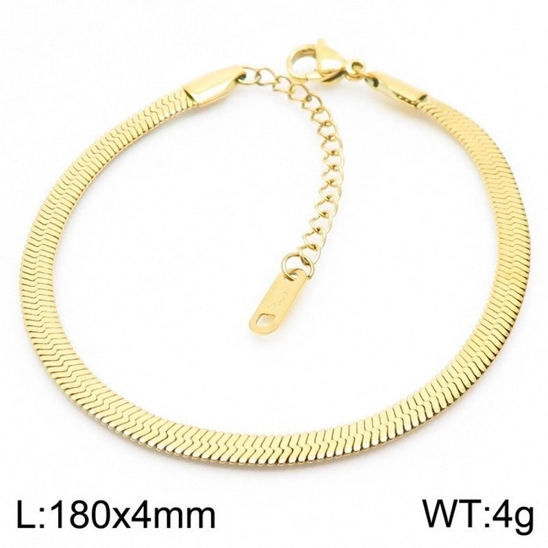 Classic Style Solid Color Titanium Steel 18K Gold Plated Plating Chain Necklace